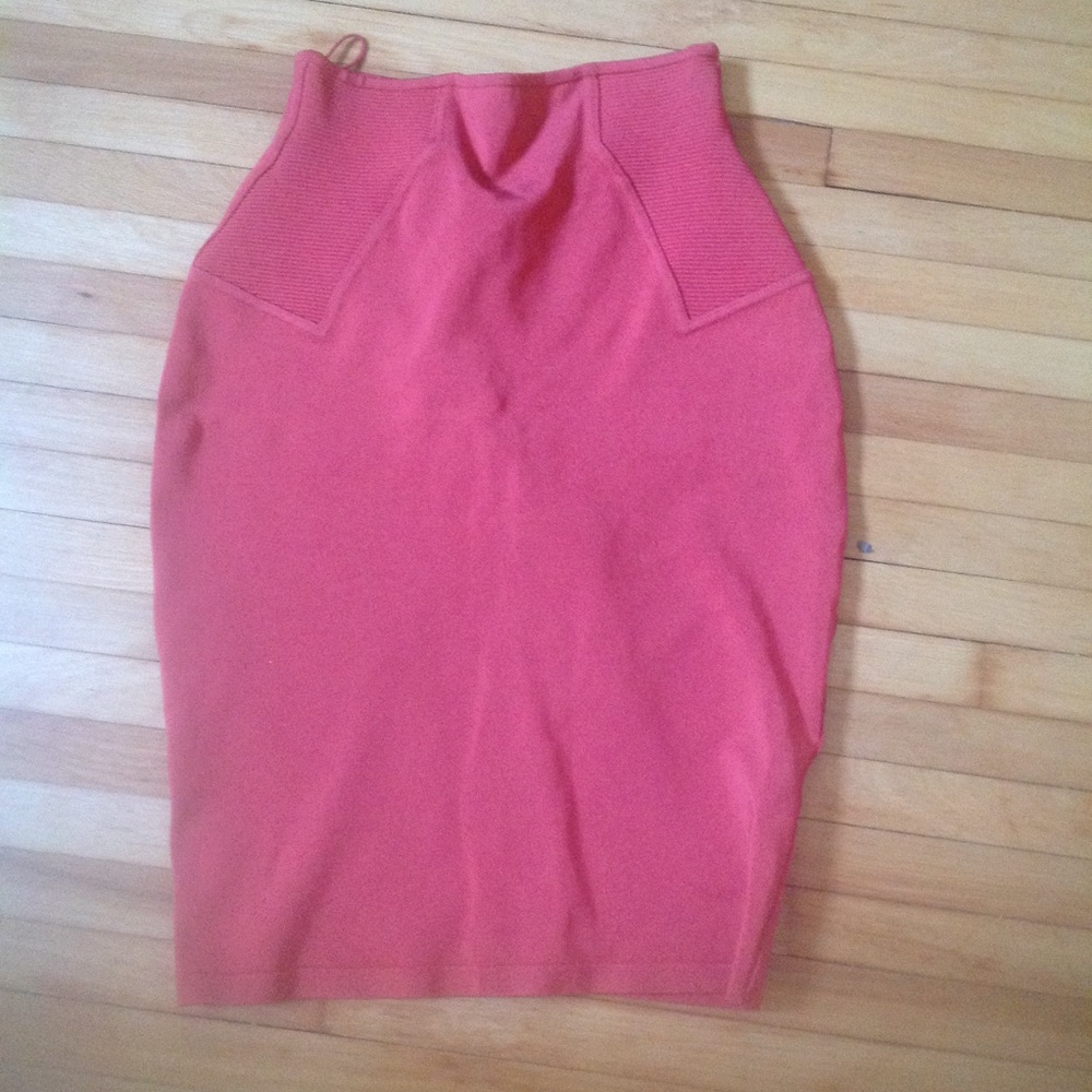 Alaia Coral Pencil Skirt Small SOLD!